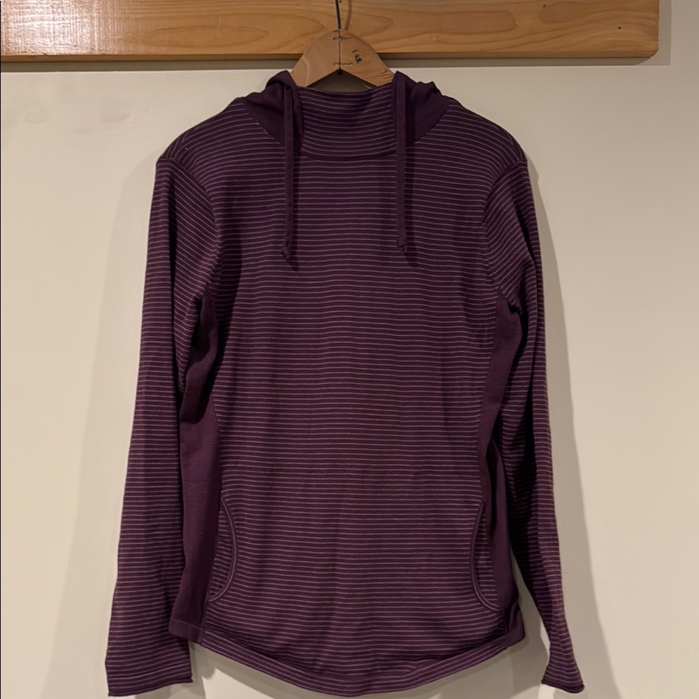Duluth Trading Co Purple Stripe Hoodie